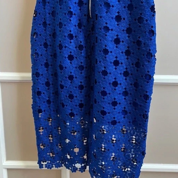 Blue Lace  Peek a Boo Midi Lulu's Dress - Picture 2 of 5